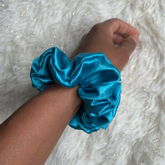 Medium Satin Hair Scrunchie. - Picture 2 of 2